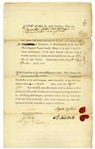 Revolutionary War Bond From 1776 to Raise a Company of Continental Soldiers, Led by General Augustus Collins -- Signed by Generals Collins and Roger Newberry